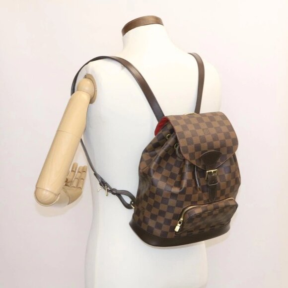 LOUIS VUITTON Damier Ebene Montsouris MM Backpack N51143 LV Auth 26498A - Picture 4 of 12